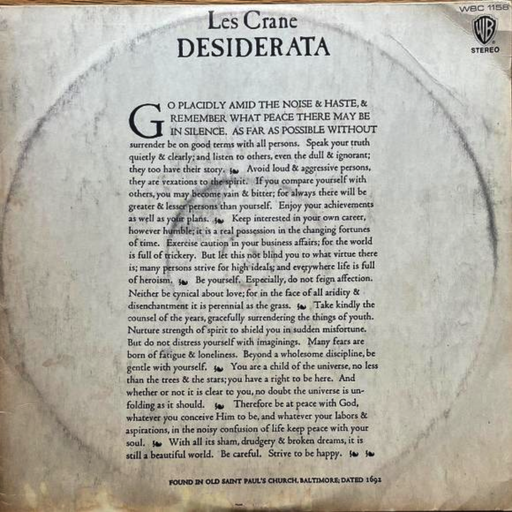 Les Crane - Desiderata